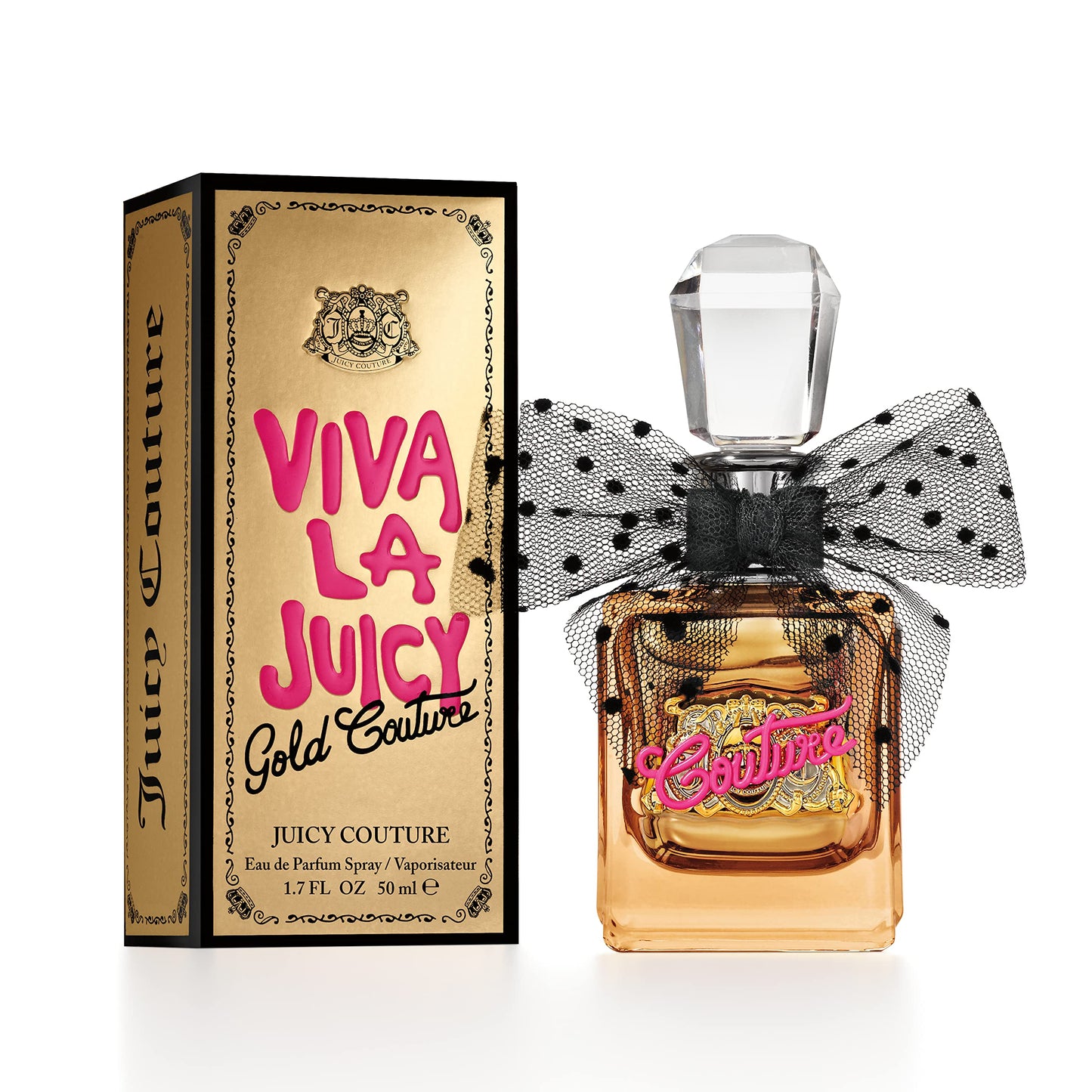 Juicy Couture Viva La Juicy Gold Eau De Parfum, Women's Perfume with Notes of Luscious Berry, Jasmine Sambac & Vanilla Cream - Fruity & Sweet, EDP Spray