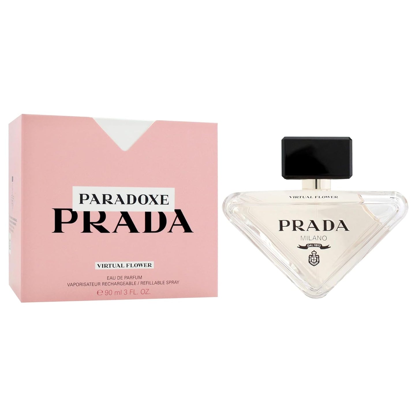 Prada Paradoxe Virtual Flower Eau De Parfum Spray for Women, 3.0 Ounce (Refillable)