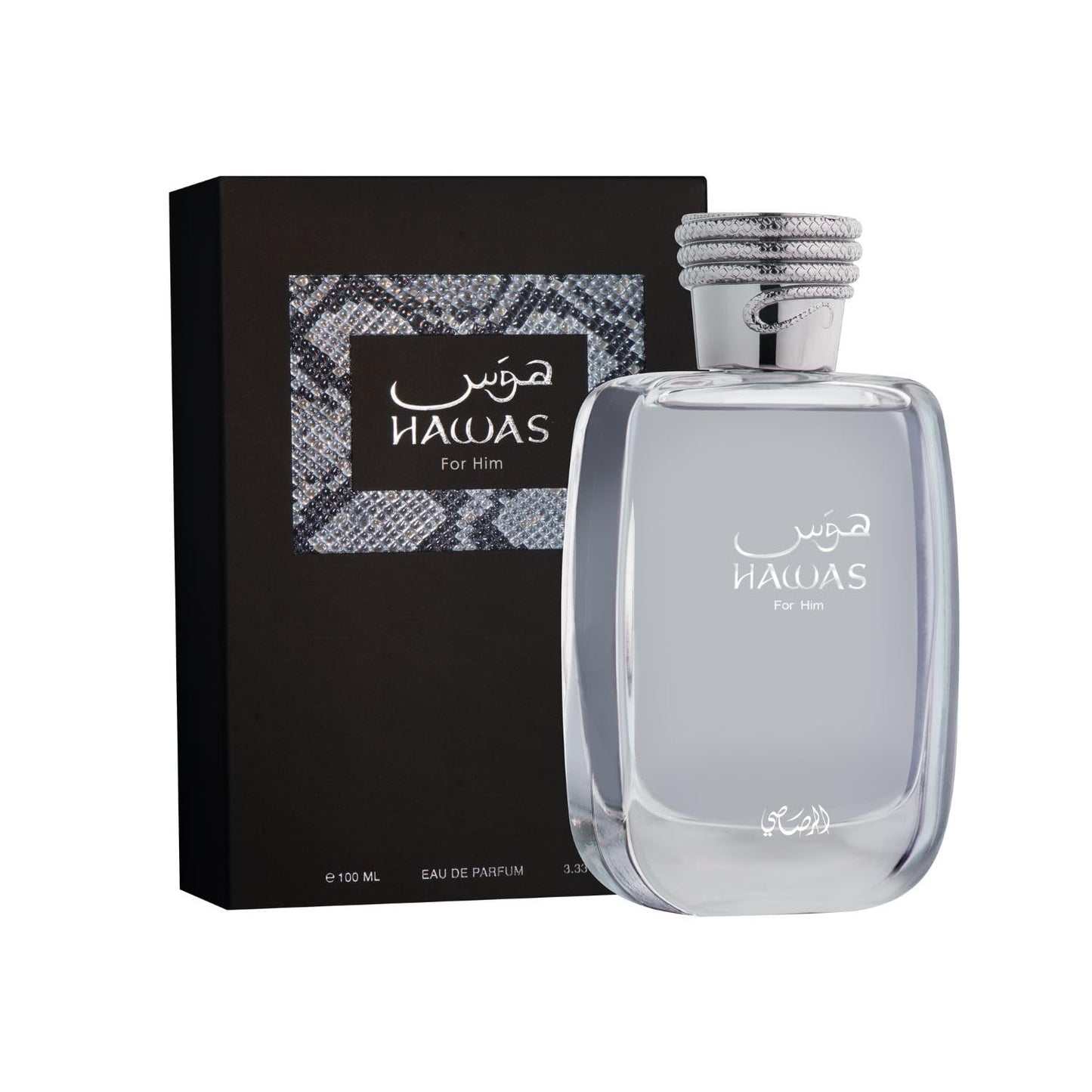 RASASI Hawas For Men Eau De Parfum Spray 100ML (3.4 Oz) - Long Lasting Arabian Perfume, Premium Perfume Men, Ideal for Special Occasions & Daily Elegance, A Bold and Captivating Fragrance