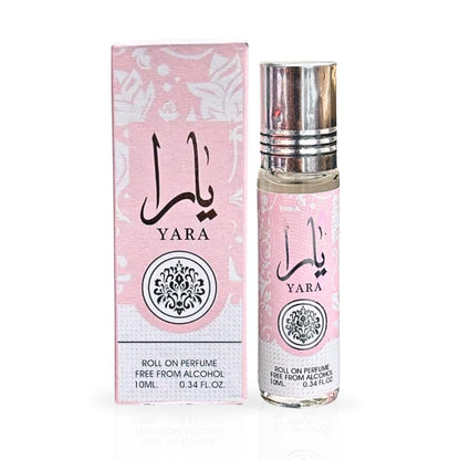 Lattafa Yara 2-piece Fragrance Bundle for Women (3.4 Oz Eau de Parfum Spray + 0.34 Oz Concentrated Perfume Oil)