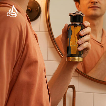 Lattafa Teriaq Intense for Unisex Eau de Parfum Spray, 3.4 Ounce / 100 ml