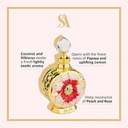 Swiss Arabian Layali Rouge - Luxury Products From Dubai - Long Lasting Personal Perfume Oil Fragrance - A Seductive Signature Aroma - 0.5 Oz