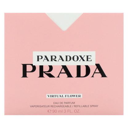 Prada Paradoxe Virtual Flower Eau De Parfum Spray for Women, 3.0 Ounce (Refillable)