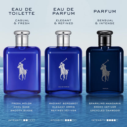 RALPH LAUREN FRAGRANCES - Polo Blue - Eau de Toilette - Men's Cologne - Aquatic & Fresh - With Citrus, Sage, and Suede - Medium Intensity