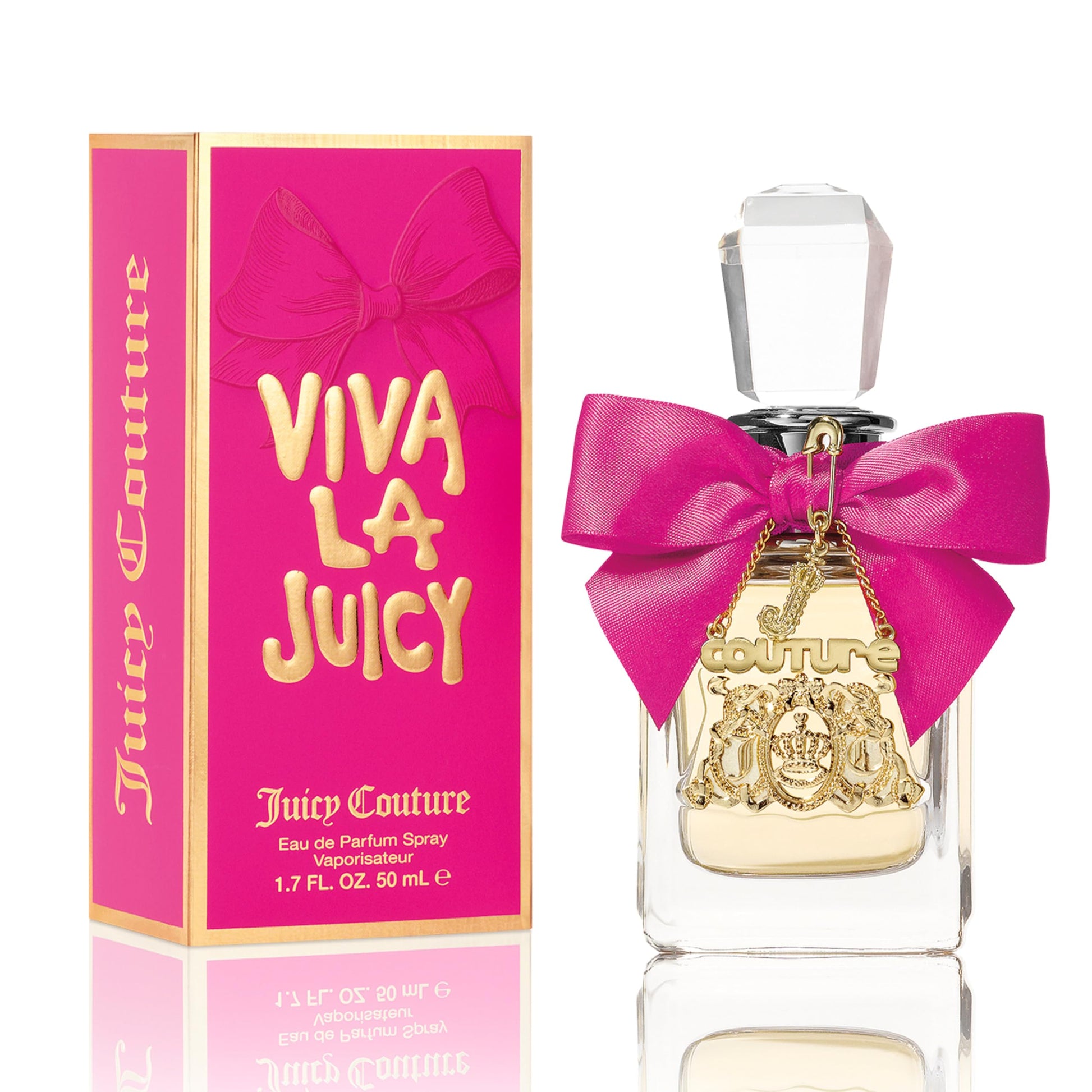 Juicy Couture Viva La Juicy Eau De Parfum, Women's Perfume with Notes of Mandarin, Gardenia & Caramel, Floral & Sweet, EDP Spray