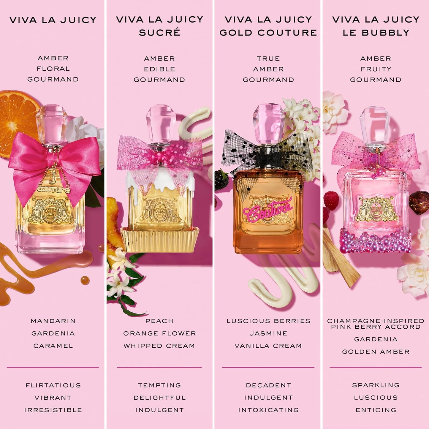 Juicy Couture Viva La Juicy Eau De Parfum, Women's Perfume with Notes of Mandarin, Gardenia & Caramel, Floral & Sweet, EDP Spray