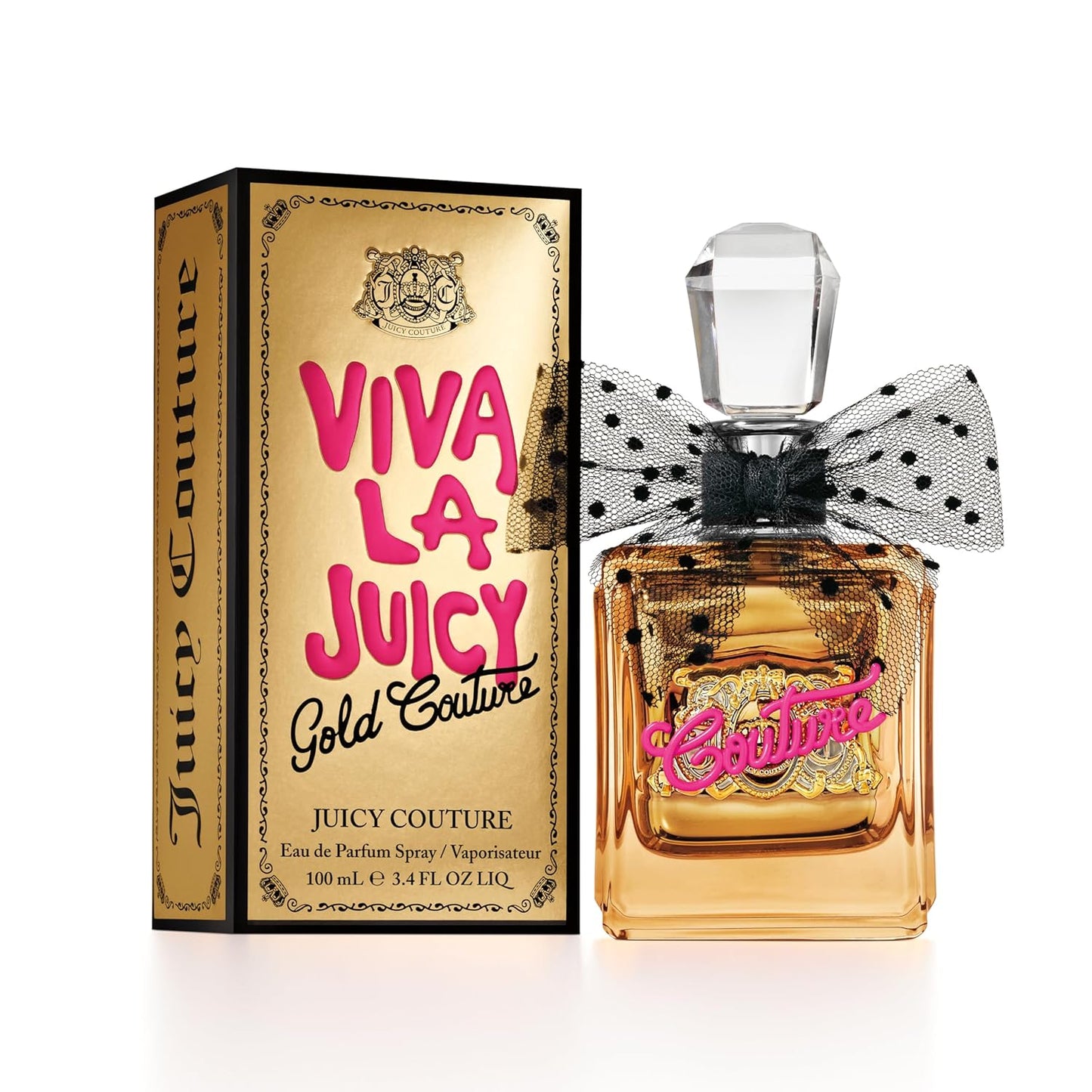 Juicy Couture Viva La Juicy Gold Eau De Parfum, Women's Perfume with Notes of Luscious Berry, Jasmine Sambac & Vanilla Cream - Fruity & Sweet, EDP Spray