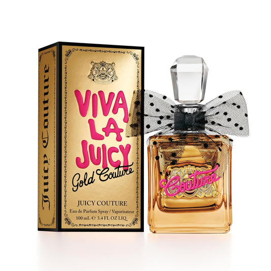 Juicy Couture Viva La Juicy Gold Eau De Parfum, Women's Perfume with Notes of Luscious Berry, Jasmine Sambac & Vanilla Cream - Fruity & Sweet, EDP Spray