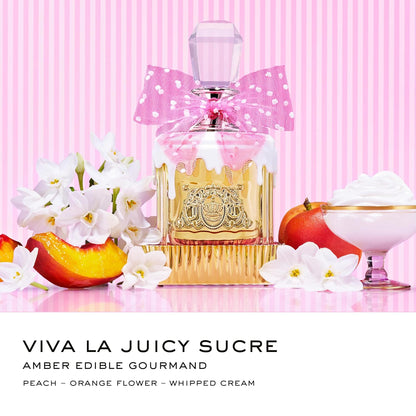 Juicy Couture Viva La Juicy Sucré Eau De Parfum, Women's Perfume with Notes of Peach, EDP Spray