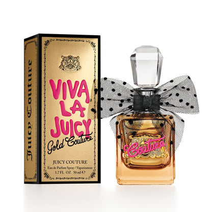 Juicy Couture Viva La Juicy Gold Eau De Parfum, Women's Perfume with Notes of Luscious Berry, Jasmine Sambac & Vanilla Cream - Fruity & Sweet, EDP Spray