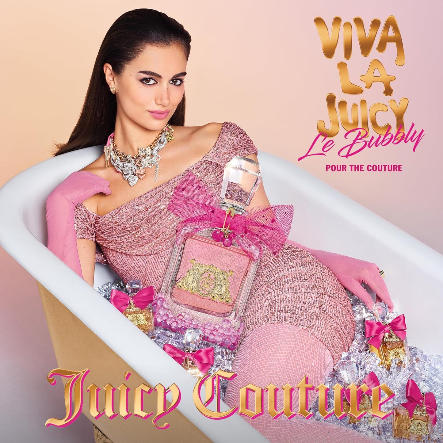 Juicy Couture Viva La Juicy Le Bubbly Eau De Parfum, Luxury Women's Perfume with Notes of Champagne Inspired Pink Berries, Gardenia, Jasmine & Amber - Fruity & Sweet, EDP Spray